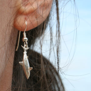 Pendientes Tiburón Gris